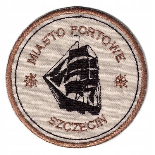 naszywki na ubrania Naszywka naprasowanka SZCZECIN MIASTO PORTOWE termoprzylepna haft 7,5cm