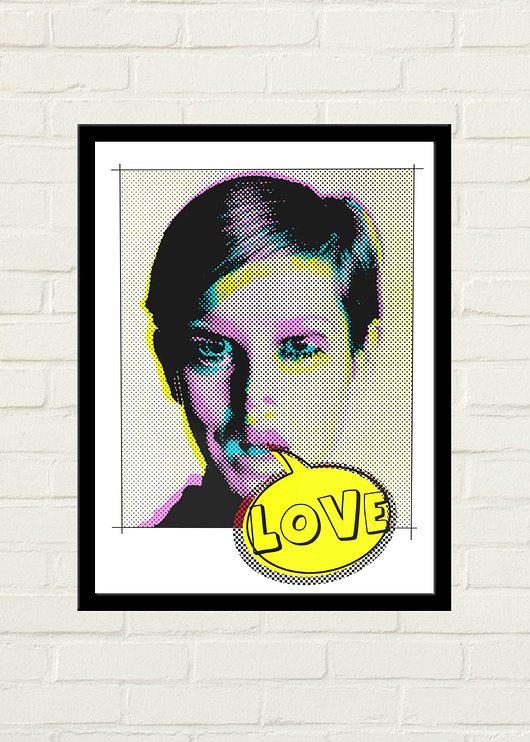 Twiggy Popart Plakat 30x40 GAU Home