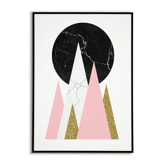 plakaty Plakat Abstrakcja - figury geometryczne góry