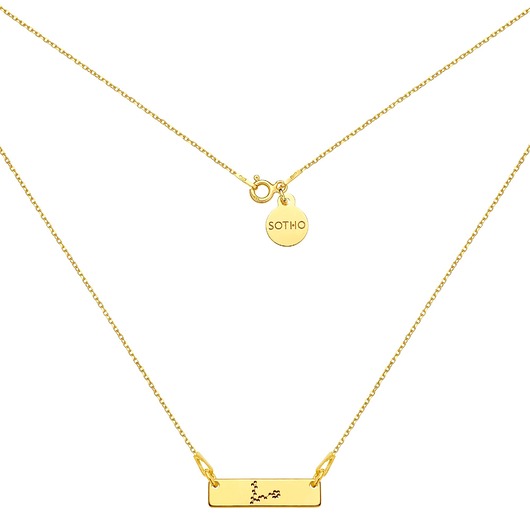 srebrne naszyjniki Złoty naszyjnik z konstelacją Ryb