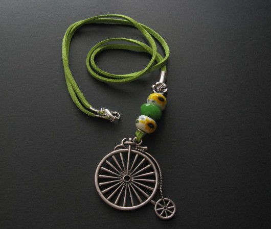 Wisior - &quot;Wiosenna podróż bicyklem&quot; XXXDiamicArt
