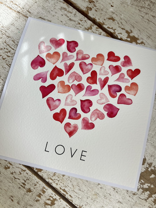 kartki scrapbooking Wyjątkowa kartka na walentynki - walentynka LOVE