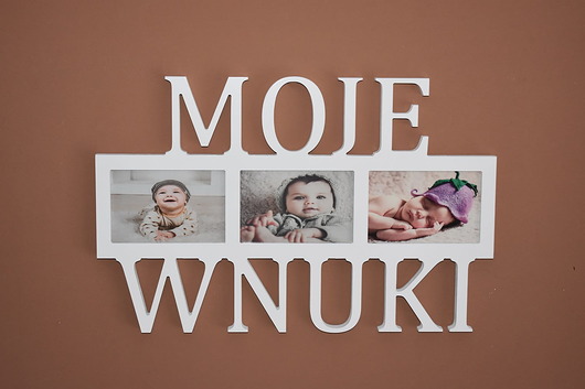 ramki na zdjęcia Multirama ramka na zdjęcia z napisem Moje Wnuki mdf 3 zdjęcia