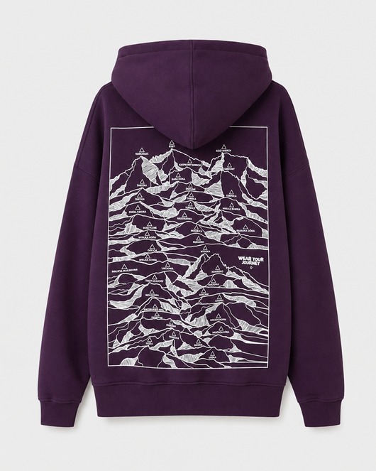 bluza z kapturem damska Zaznacz zdobyte szczyty