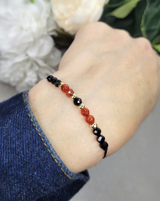 bransoletki z kamieni naturalnych ODWAGA i ochrona z Turmalinem