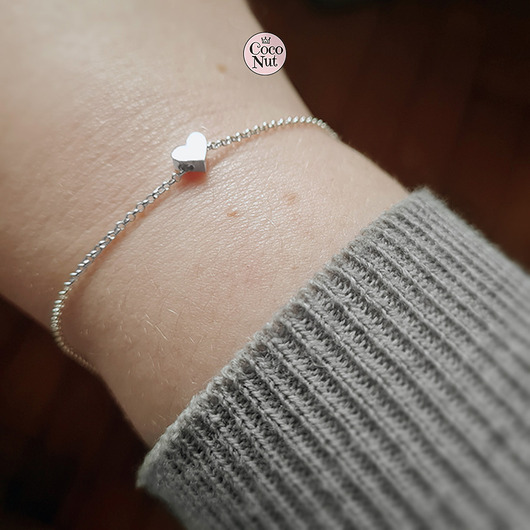 bransoletki srebrne LOVE bransoletka na łańcuszku delikatna lekka na Walentynki