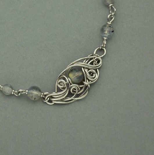 bransoletki wire wrapping Bransoletka regulowana złoty 2 labradoryt wire wrapping