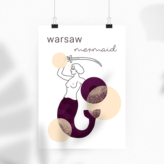 plakaty Plakat - Warszawska syrenka