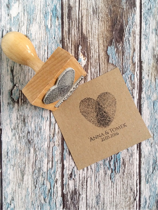 Stempel ślubny personalizowany odciski 50x50mm DrukLove