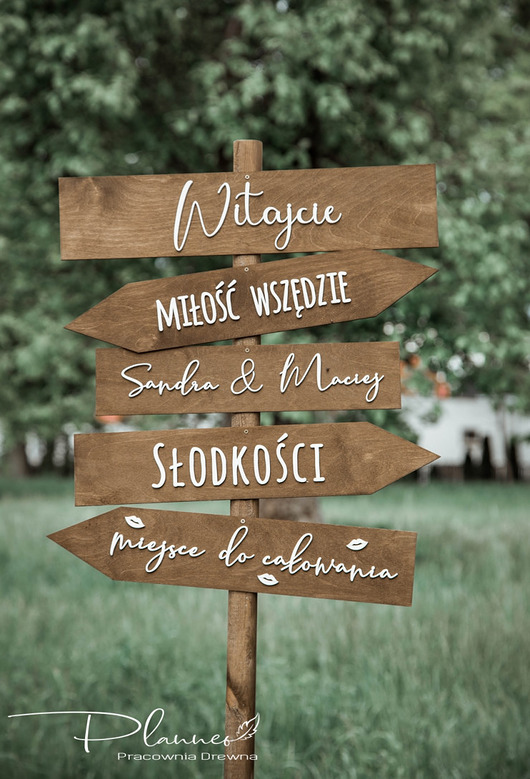 Ślub - inne Zestaw drogowskazów usta