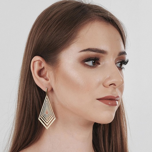 kolczyki z mosiądzu Geometryczne kolczyki Zoe