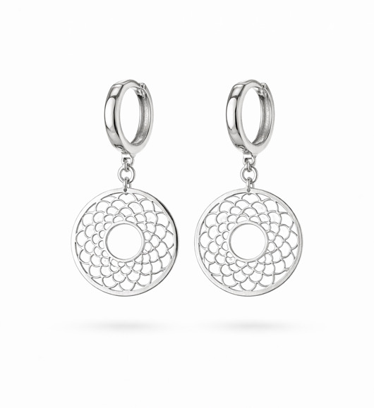 kolczyki srebrne Kolczyki ROZETY-srebro 925