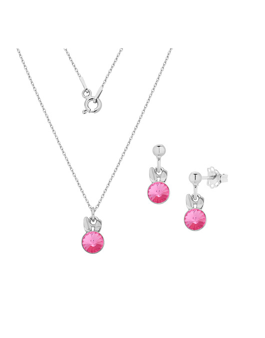 Komplet z króliczkiem; kryształ Swarovski /380/ MYNESS