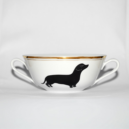 miski i misy Miseczka / bulionówka z jamnikiem