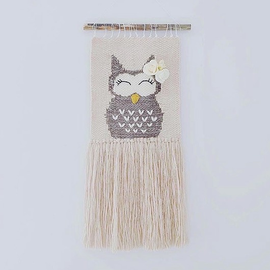 Makatka  Makrama Sowa wool and stick