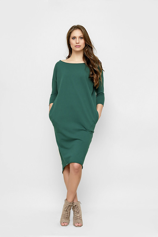 Sukienka oversize Ida w butelkowej zieleni Freeshion