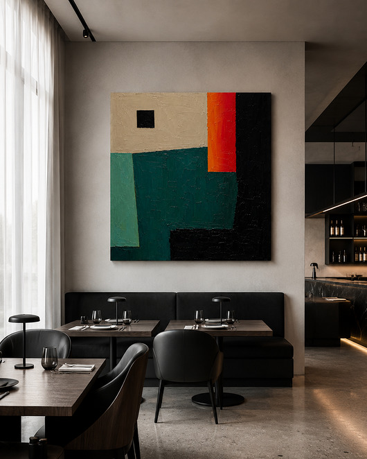 obrazy Duży obraz ręcznie malowany akryl 120x120cm Zakrocka