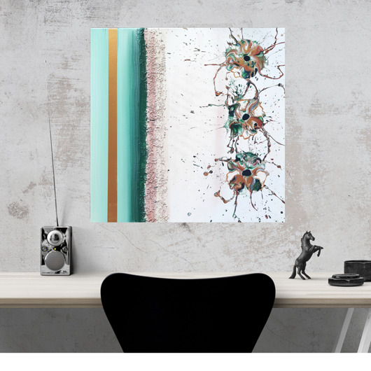 obrazy Flower Flow IX 55x55 cm Akryl na płótnie Obraz do salonu