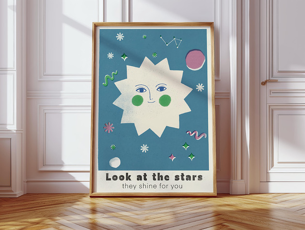 plakaty Plakat Look at the stars