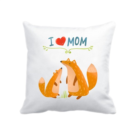 poduszki z grafiką Leśna poduszka. I love Mom, liski