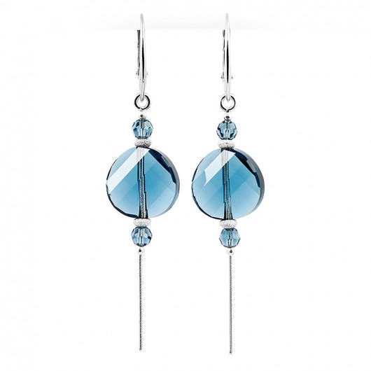 Kolczyki srebro + kryształy Swarovski dla Pani M Moonlight Avenue