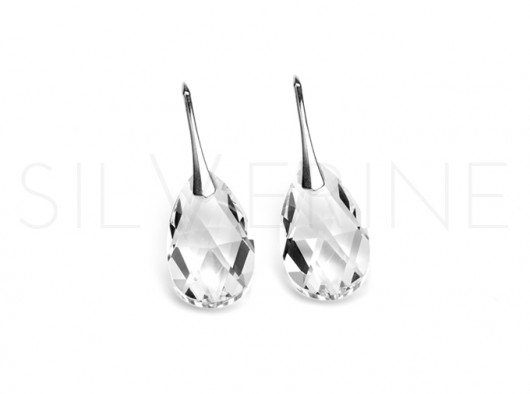  Kolczyki kryształ SWAROVSKI Migdał Crystal ślubne silverine