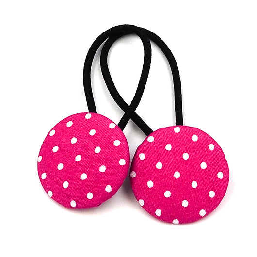 ozdoby do włosów dla dzieci Gumki do włosów w kropki Dottie Pink