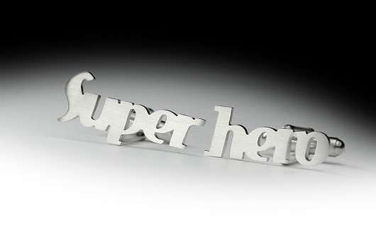 Srebrne spinki do mankietów - SUPERHERO FeinFein
