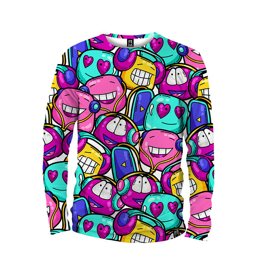 bluzy męskie Koszulka Longsleeve Męska DR.CROW Cartoon Funny