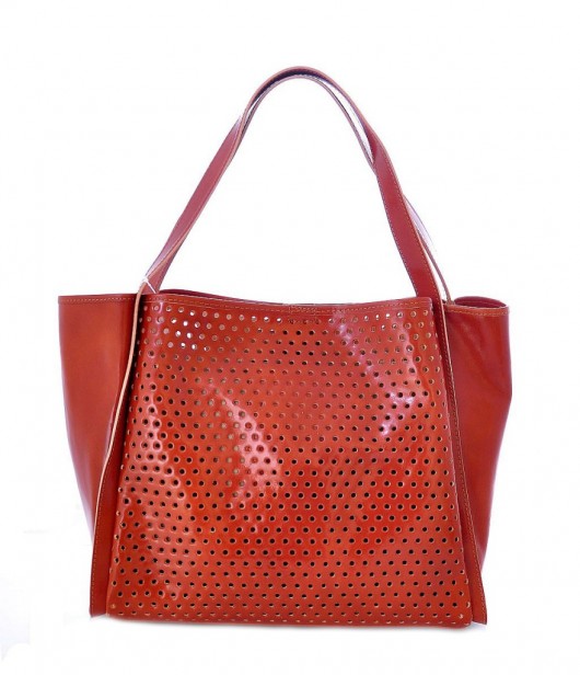 Torebka damska, skóra naturalna Diana 10-01camel Vera Bags