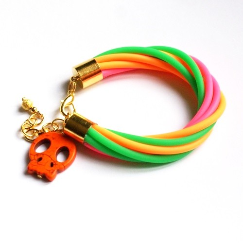 czaszka FLUO GLAM twist kaktusia