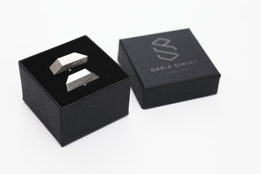spinki do mankietów srebrne giga-mikrony Daria Siwiak Jewellery