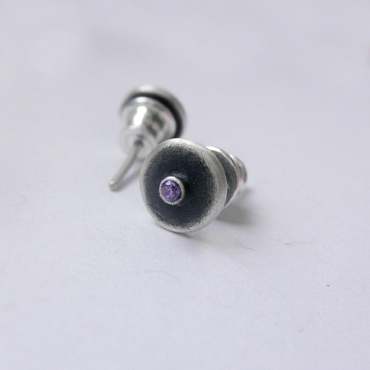 kolczyki z kamieniami Kolczyki OKRĄG