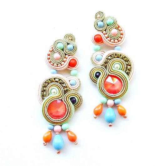 kolczyki soutache Sutaszowe kolczyki SOLLER