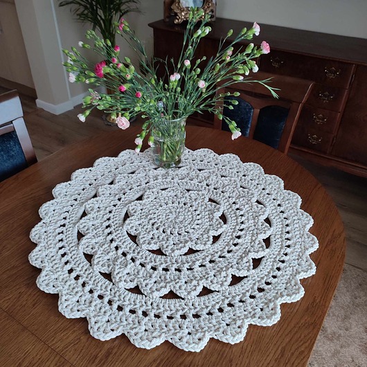 podkładki do kuchni Podkładka szydełkowa ze sznurka bawełnianego 80cm