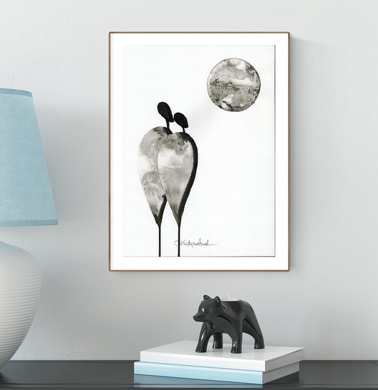grafika A4 wykonana ręcznie Krystyna Siwek Art
