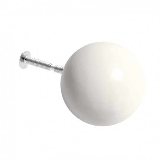 Uchwyt ceramiczny kula 6 cm off white Inzynieria Designu