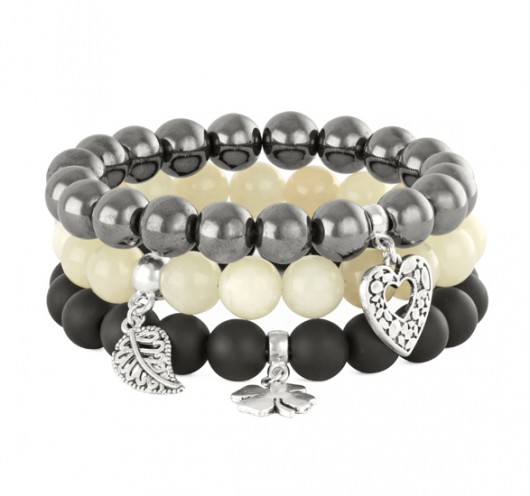 Steel, cream & black set. Lavoga