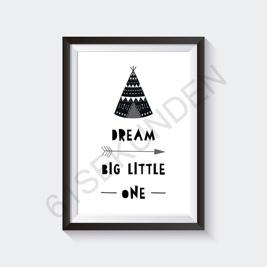  Plakat do pokoju dziecięcego BOHO TIPI 61sekunden