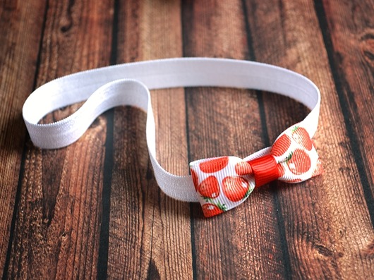 OPASKA dla dziewczynki kokardka w truskawki FairyBows