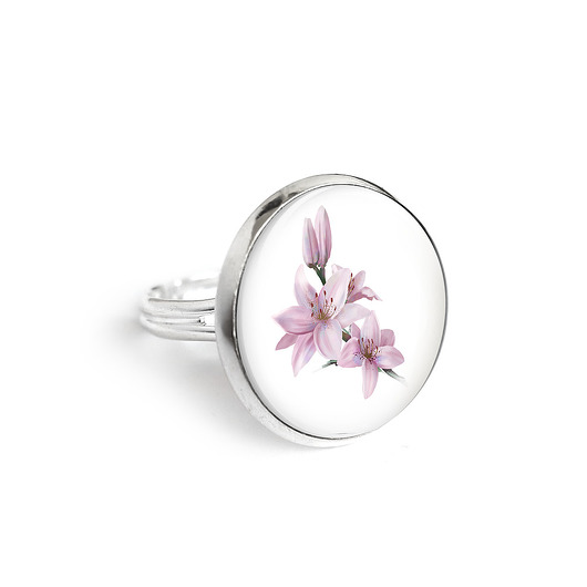 pierścionek z żywicy Pierścionek - Lilia