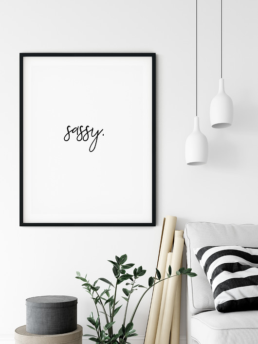 Plakat typograficzny Sassy myscandi