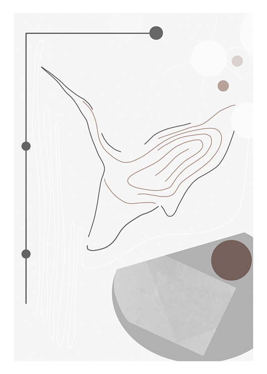 Plakat minimalistyczny żuraw - CRANE 50 X 70 Vimko
