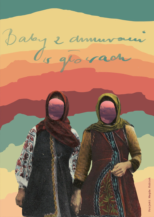 plakaty Baby z chmurami-  Kolaż - plakat - wydruk