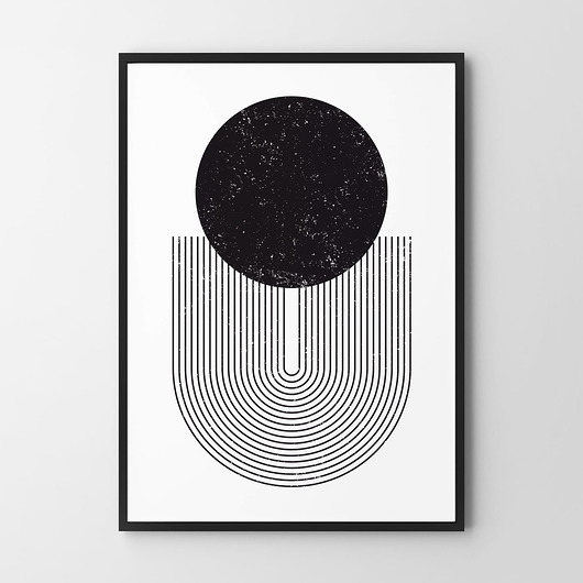 plakaty Plakat Czarna geometria abstrakcja minimalistyczna v3