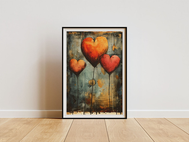 plakaty Plakat - Three hearts