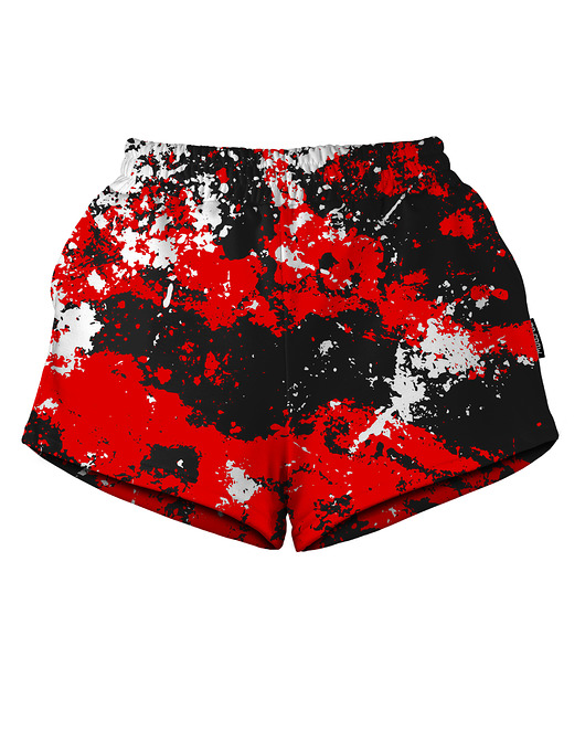 szorty damskie Shorty Spodenki Damskie DR.CROW Marble Black Red