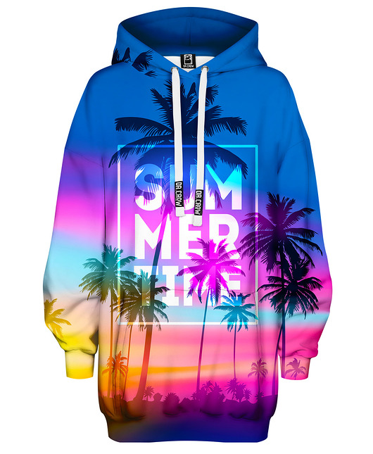 bluza z kapturem damska Bluza Oversize Tunika DR.CROW Summer Time