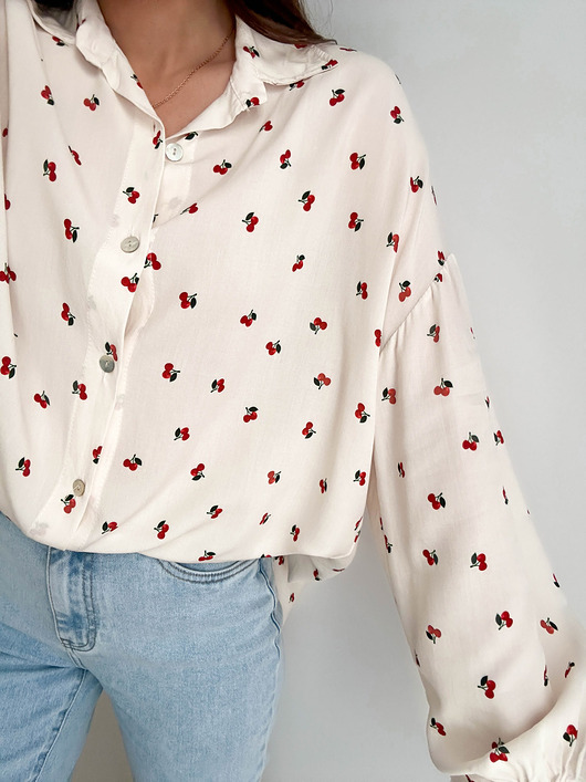 koszule damskie  Koszula z Wisienkami