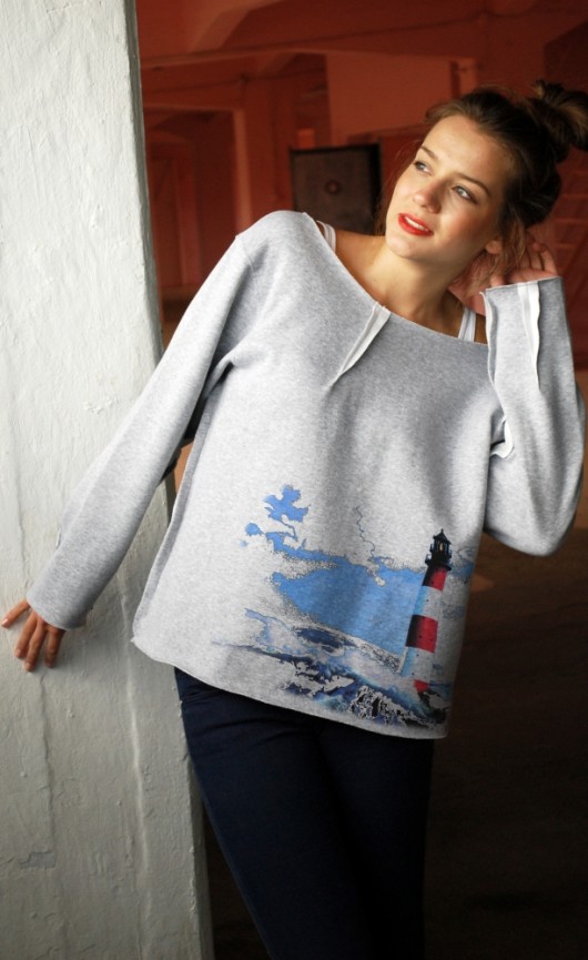 BLUZA LATARNIA szara oversize GAU great as You